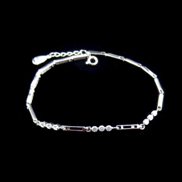 925 puros joia de prata da platina, corrente cúbica personalizada do bracelete do tênis