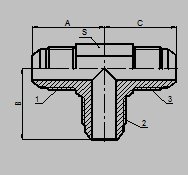 Quick Connect Male JIC 37° Flare Fittings Carbon Steel Hydraulic Tee Fitting