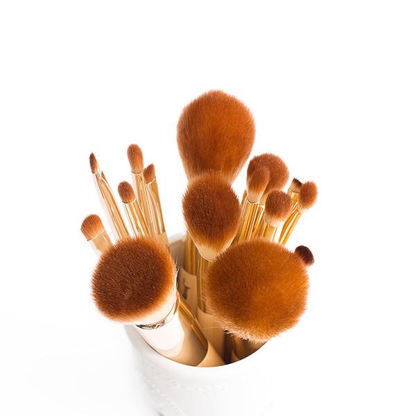 Jessup Bamboo Makeup Brushes Set 15pcs Vegan Soft Eco Friendly Makeup Accessories Cosmetic Brush Suppliers T140