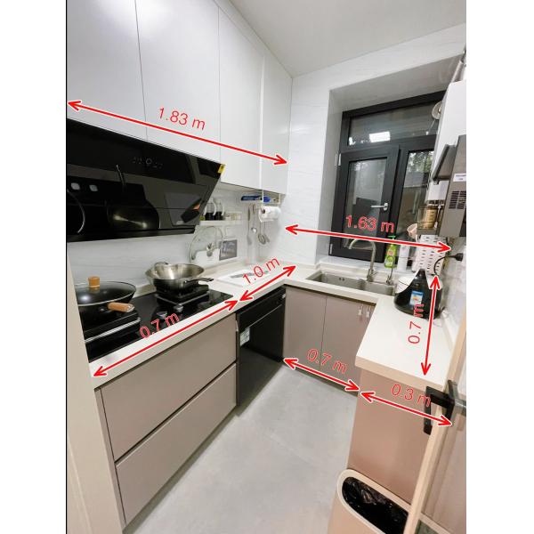 Chinese Furniture Modern Kitchen Melamine Wood Kitchen Cabinetry