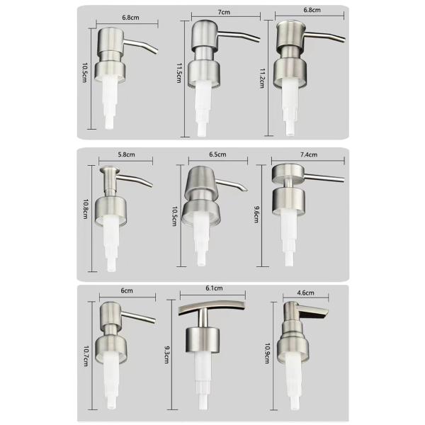 Diseño de lujo 28 / 415 de acero la loción dispensador bomba para el cuidado de la piel