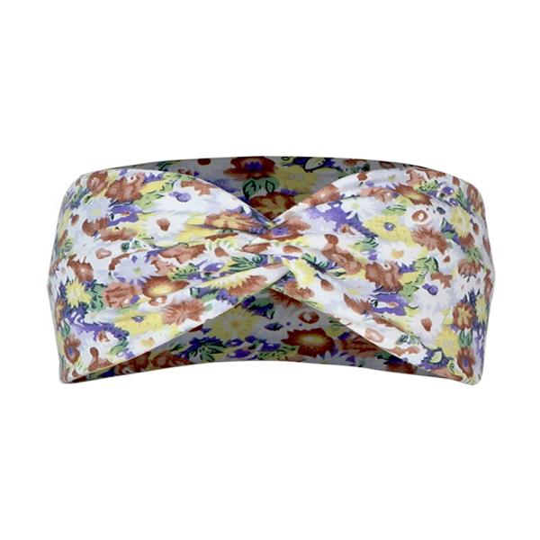 100% cotton Women Head Scarves Floral Elastic Headband for Running