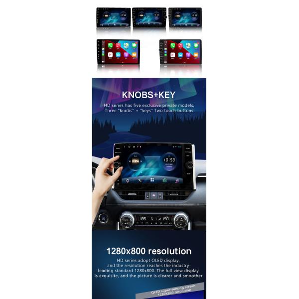 Установка на приборной панели Универсальное 10-дюймовое автомобильное стерео с Android 10.0 OS HDTouch Screen и Bluetooth