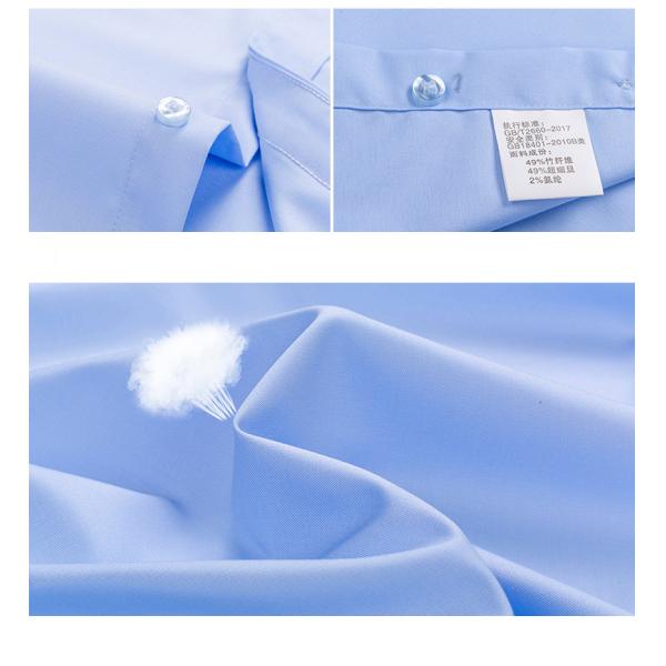 Youth Color Casual Short Sleeve Viscose/Polyester/Spandex Dress Shirts for Men by LCBZ