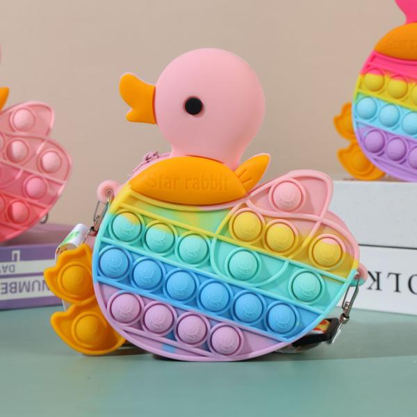Сумка для детей утка Поппер сенсорный фиджет принцесса игрушка подарки СДВГ тревожность стресс облегчение кроссбоди сумочка