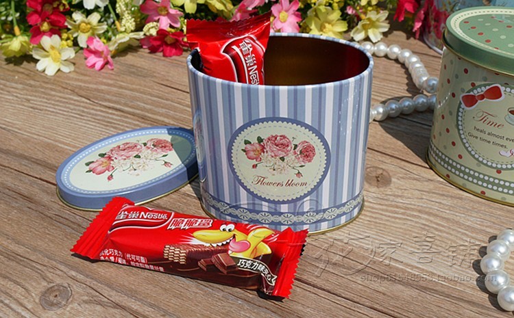 0.23mm Thickness Gift Oval Tin Box Custom Logo Print For Candy / Coffee Packaging