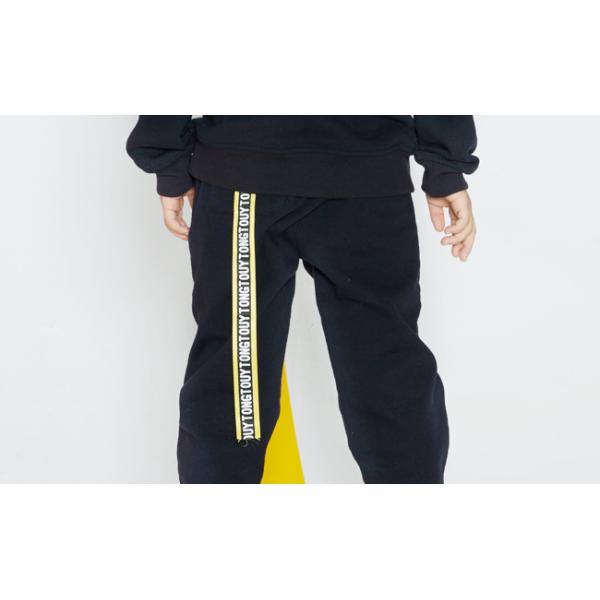 Black Kids Boys Clothes Boys Crew Neck Sweater And Long Pant Big Rubber Printing