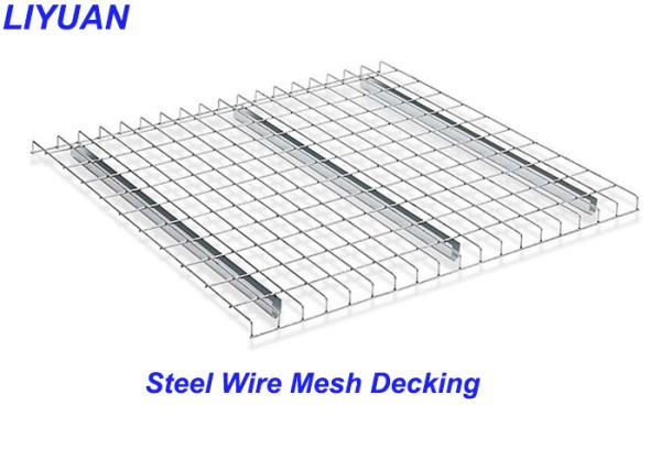 Depth 700-1500mm Pallet Rack Wire Shelving , Mesh Racking System Corrosion Resistance