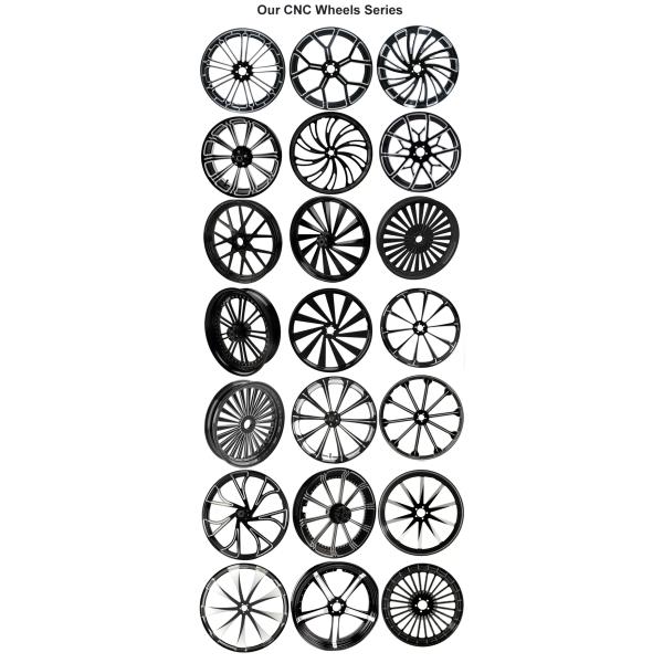 Aluminum Alloy 17 Inch Forged Chrome Motorcycle Wheel for Harley Excellent Performance