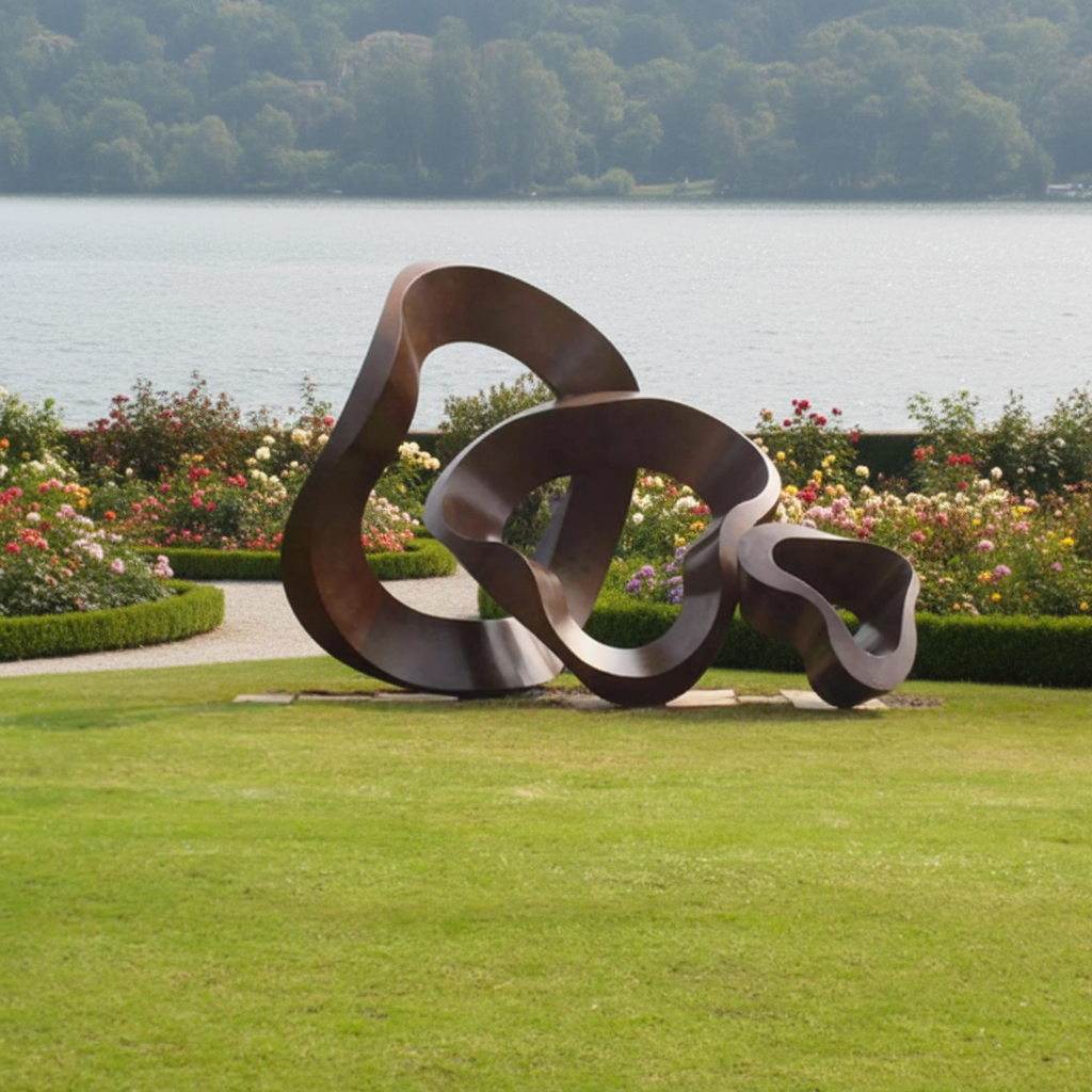 Large Abstract Metal Garden Landscape Sculpture Corten Steel Art Installation
