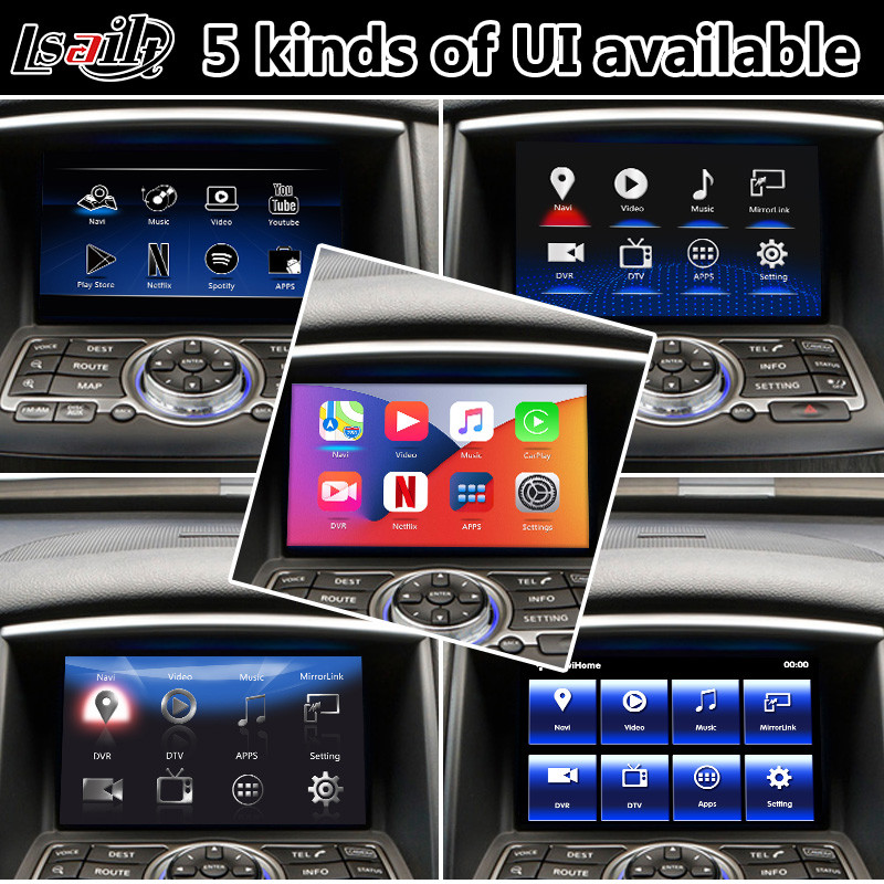 Интерфейс Carplay андроида для Infiniti G37 с андроидом автоматическим NetFlix навигации GPS