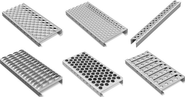 Flat Aluminum Crocodile Mouth Anti Slip Stair Treads Walkway Plank Sheet Panel Roof Diamond Grip Strut Safety Grating