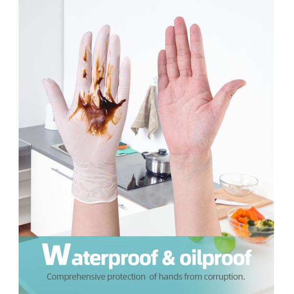 Белые устранимые перчатки латекса слегка напудрили резиновые очищая перчатки 100 ПК/коробка