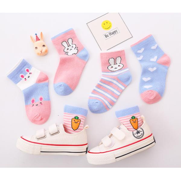 Striped Tube Kids Socks With Needle 120N Kids Happy Socks Cotton Children Sock