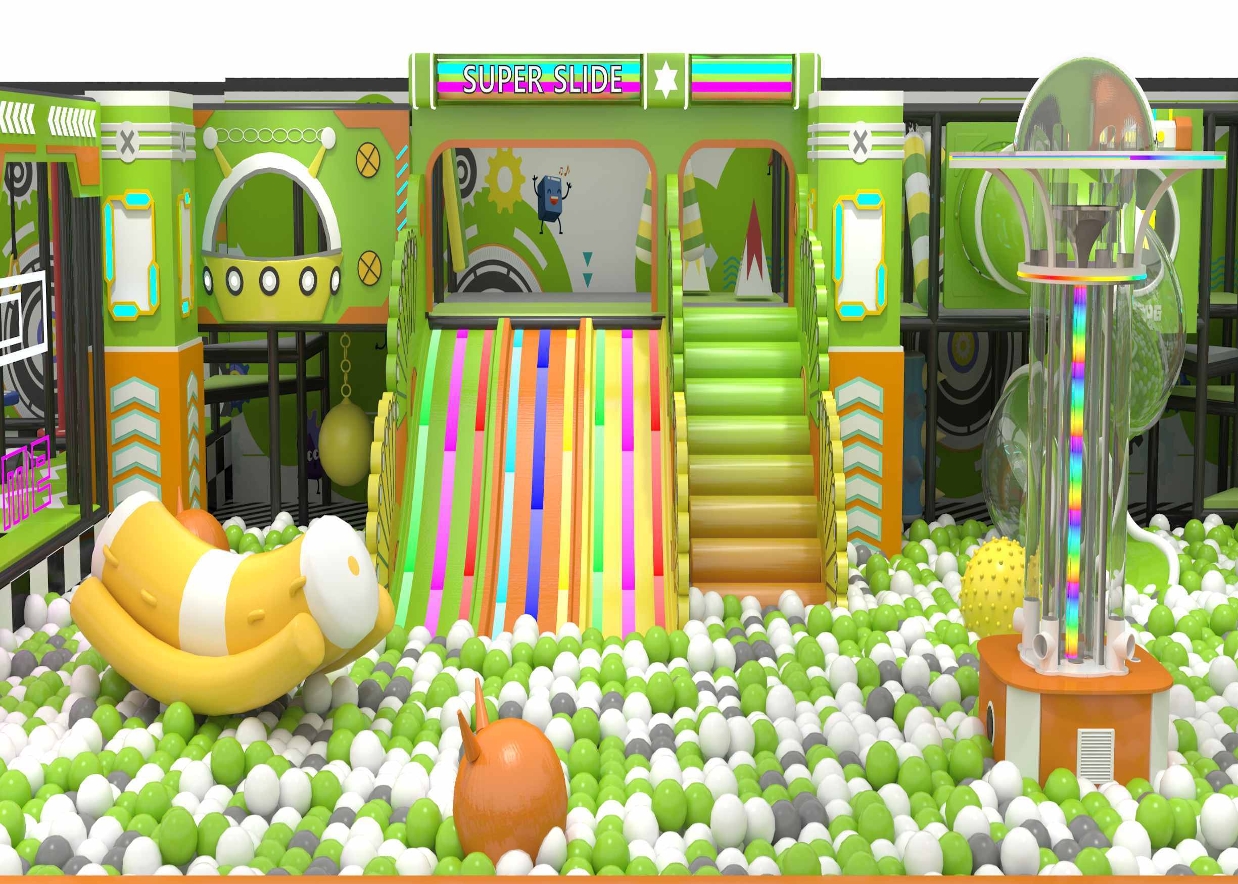 Custom Macaron Home Indoor Family Entertainment Center Villa Soft Playground