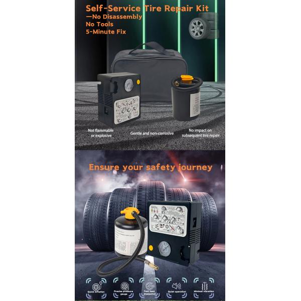 Emergency Tire Repair Kit, Combines Tire Repair and Inflation in One, Suitable for All Models, Fast Repair, Simple Operation