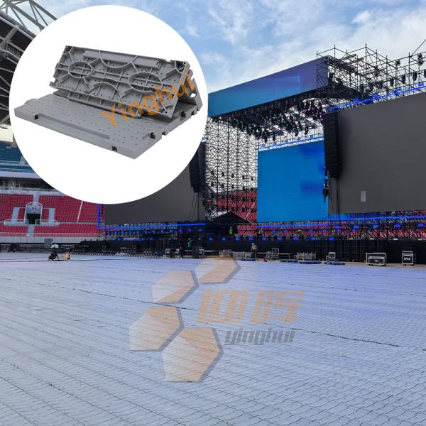 Outdoor Tent Flooring Heavy Duty Plastic Temporary Floor Covering for Party, Concert,  Banquet, Wedding