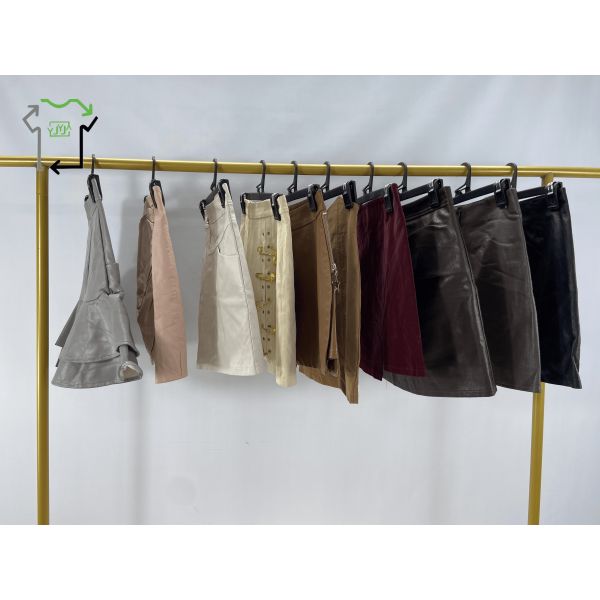 Recycled Used Clothes Bulk Supply Second Hand Leather Short Dress Mixed Style