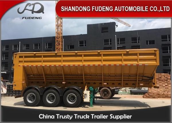 3600MM 3 Axle Steel Conveyor Belt 60T Dump Semi Trailer