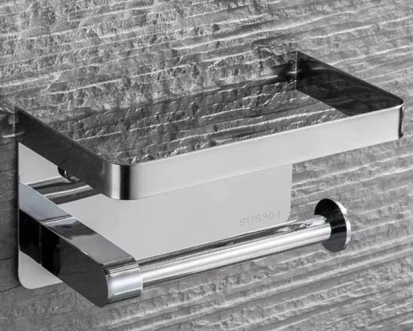 SUS 304 Stainless Steel Toilet Paper Dispenser Wall Mounted For Bathroom ODM