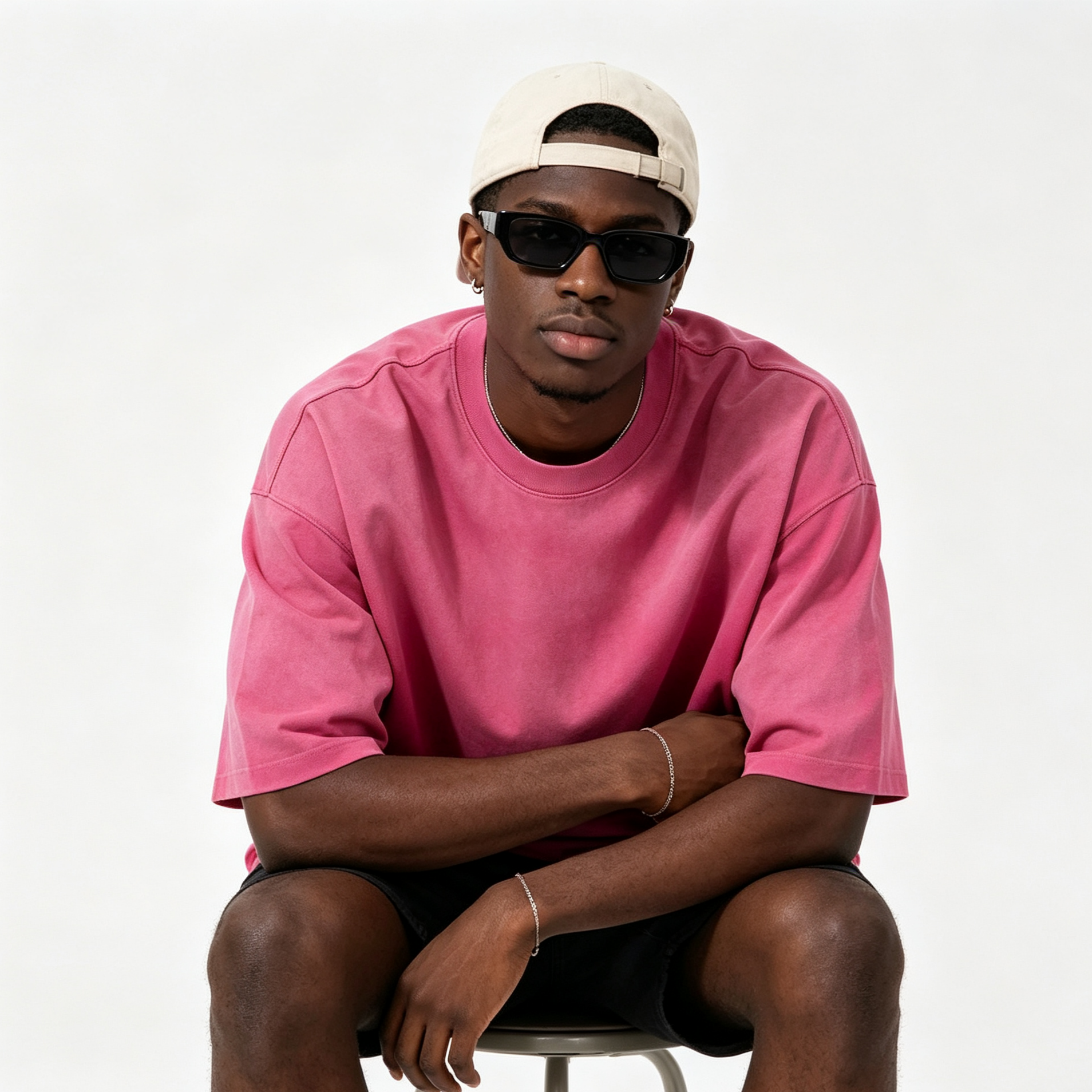 Cotton Men's Custom Polo Shirts Gradient Washed Oversized Polo Shirt 270GSM