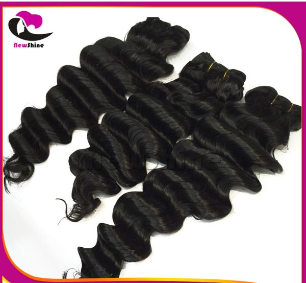 Free Shipping Natural Black 10A Grades 100% Virgin Indian Hair Big Loose Wave With 4*4inch Lace Closures 10inch-30inches