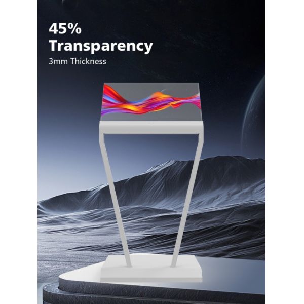 30 Inch 1080×1920 Resolution Transparent OLED Display Price With All-Glass Touch Screen Kiosk From China