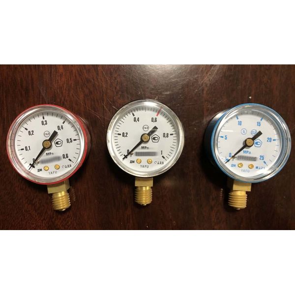 2-inch (50mm) Gas Test Pressure Gauge with 0-25MPa Range and High-Accuracy Certification for Gas Systems
