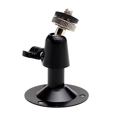 Black Wall Mount Stand Bracket for CCTV Security Camera (Base diameter: 4.5cm) 