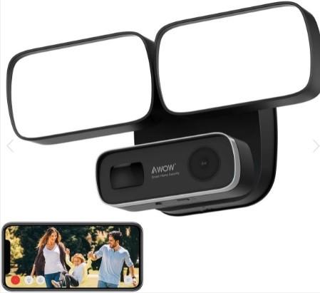 Surveillance Floodlight Security Camera 1080P WiFi With Two - Way Audio / IP65