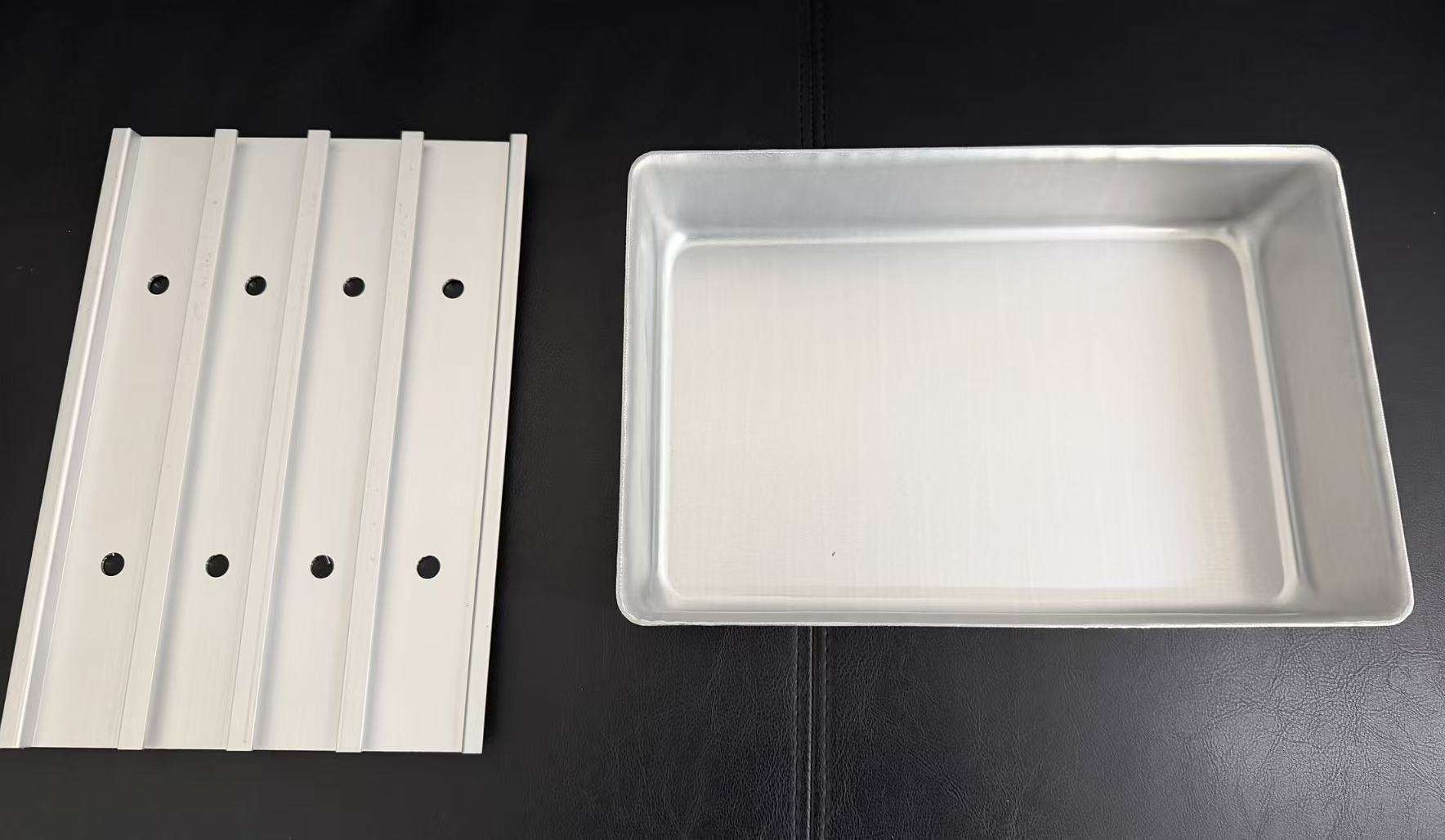 Aluminum Frozen Tray Aluminum Alloy Freezing Box Aluminum Freezer Pan Seafood Tray Seafood Food Aluminum Tray