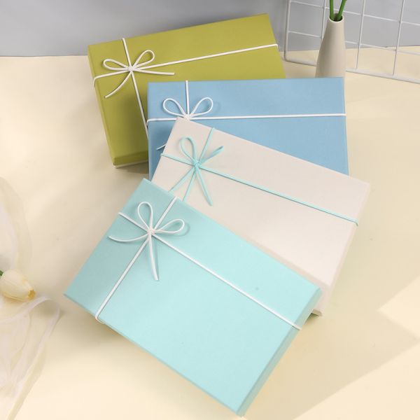 Light Color Gift Box Simple Gift Paper Box Silk Scarf Gift Box Clothing Packaging Box