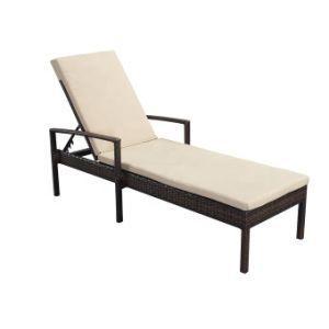 Customized Outdoor Furniture Single Sun Lounger for Patio Hotel Rattan