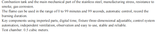 YYF059 Flammability Testing Equipment for Needle Flame Test Stainless Steel Housing