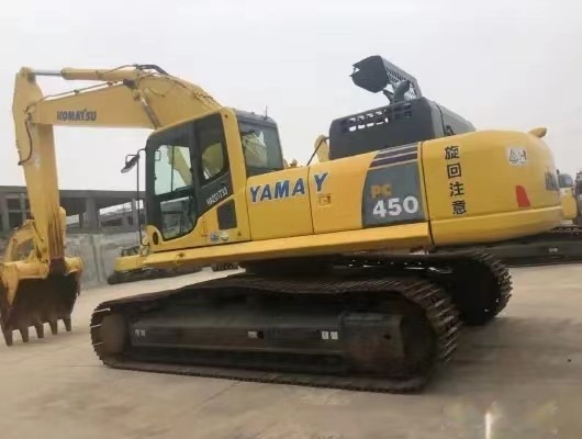 45125Kg PC450 Excavatrice hydraulique utilisée Komatsu 2,1 m3 Excavatrice à roue utilisée à seau
