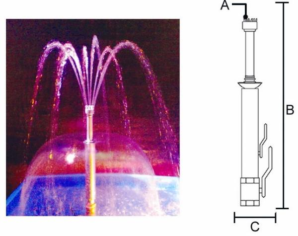 Stainless Steel Cherry Mushroom Fountain Jet Nozzle Water Fountain Spray Heads
