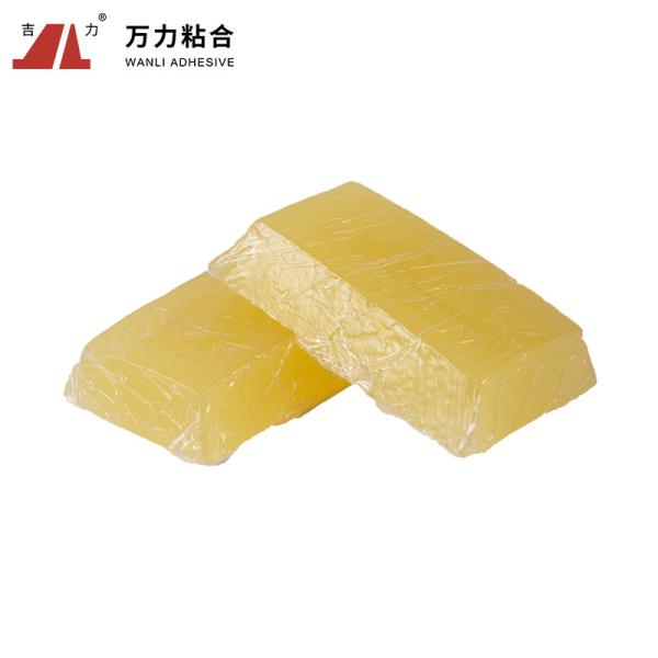 Thermoplastic Rubber Hot Melt Packaging Adhesives , Yellow Carton Sealing Adhesive TPR-2020JD