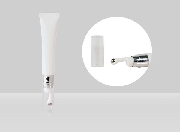 D22mm Metal Applicator Empty Custom Cosmetic Eye Cream Massage Serum Tube With Massage Stainless Steel Ball