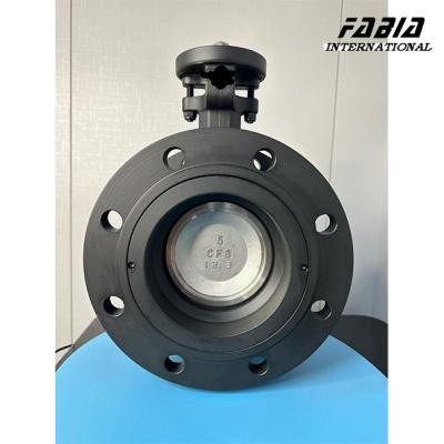 8 Inch Worm Gear Iron Steel High Perforamnce Double Eccentric Butterfly Water Valve