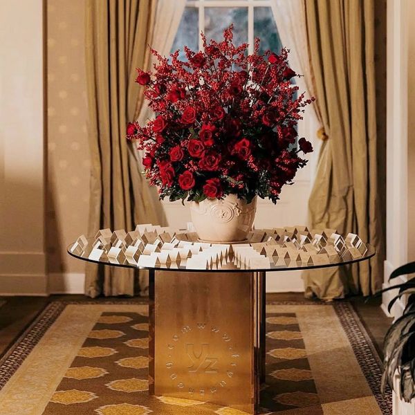 Wiltshire Round Table with Tempered Glass and Stainless Steel Base Modern Design for Hotel Dining Application