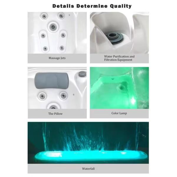 Jacuzzi Outdoor Spa Tub With Hydrotherapy Whirlpool Hot Tub For 5 Person Luxury Massage For Villa Use