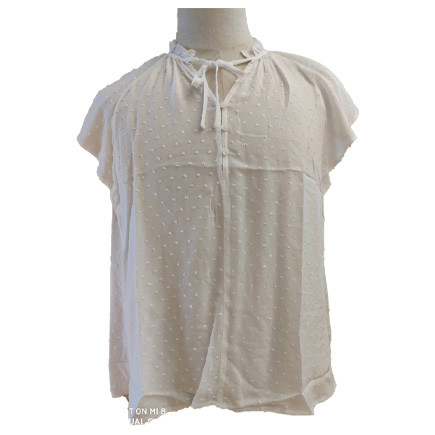 Блузка шеи связи женщин пункта волны рукава бабочки