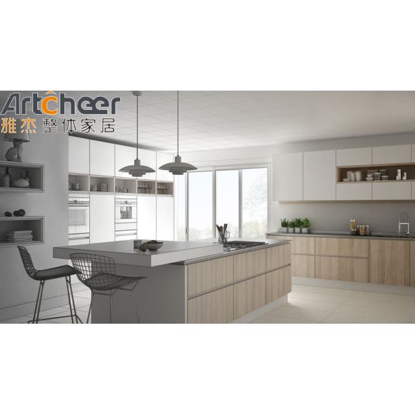 Mail Packing Wooden Style Kitchen Cabinet with Island and Cupboard Accessories Made