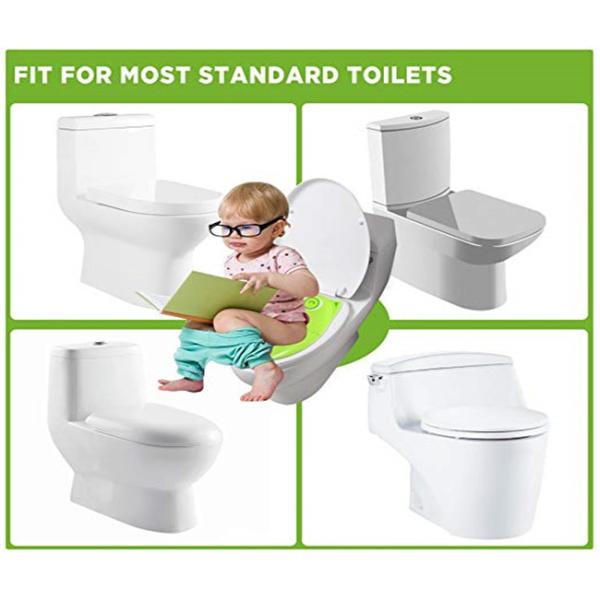 Green Foldable Reusable Potty Training Seat Covers for Baby / Kids
