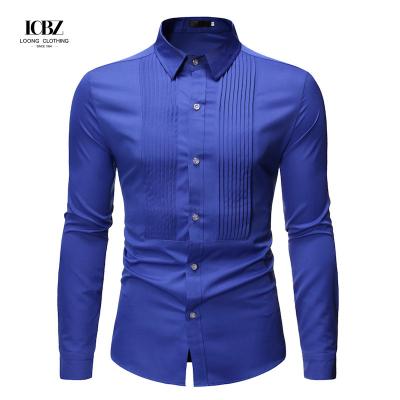 Oem Odm Casual Business Long Sleeve Designer Black Dress Shirt with Sustainable Fabric