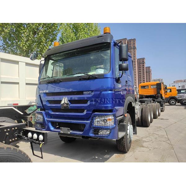 Новый HOWO 6X4 шасси грузовика с подъемником 400 л.с. 10 колес Синий шасси грузовика с подъемником
