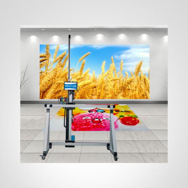 High Speed UV Inkjet Floor Wall Printing Machine For Eco Friendly Art Culture School Living Room Office Printing