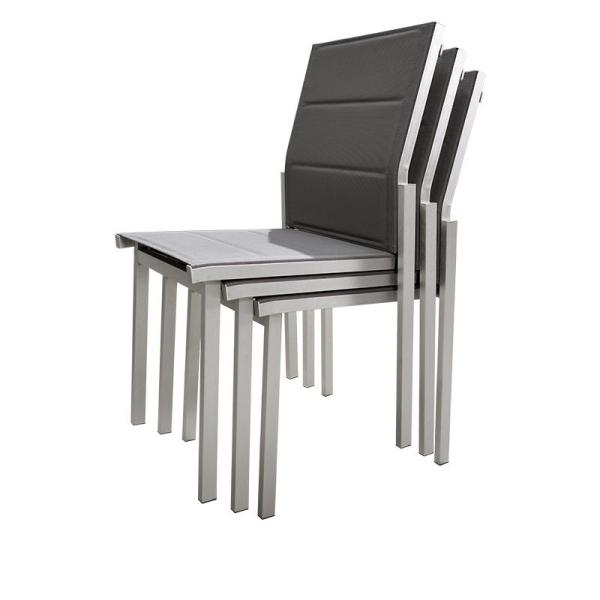 10 Seater Garden Dining Set WPC Table and Brushed Aluminum Chairs for Outdoor Furniture
