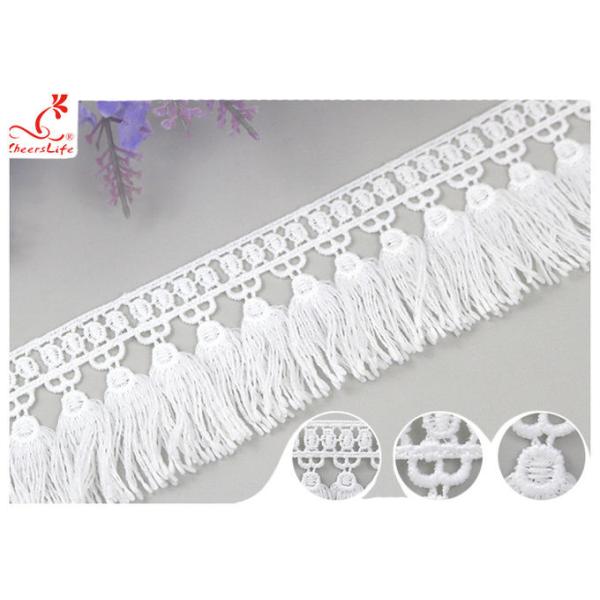 Équilibre de dentelle de polyester de frange de glands de guipure de Venise de Français pour l'habillement décoratif