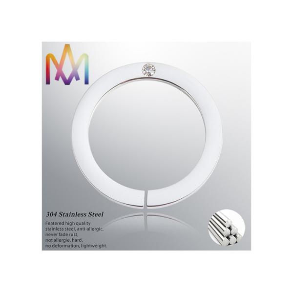 Кольцо с бриллиантом нержавеющей стали шва 26MM неубедительное раскрывая